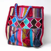 Tote Bag With Knotted Decoration And Tassels