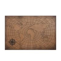 World Map With Compass