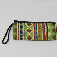 Small Embroidered Handbag - Brown