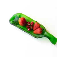 Curved thin green platter: