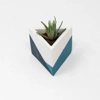 Triangle Plant Pot - Shades of Blue