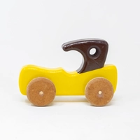 Wooden Yellow Car Toy