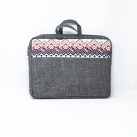 Embroidered Laptop Case - Grey