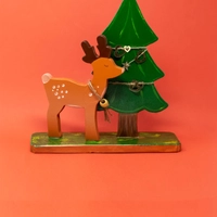 Wooden Deer and Tree Toy