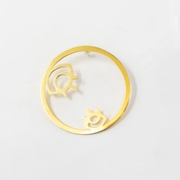 Gold Plated Hoop Earrings with Eye Details