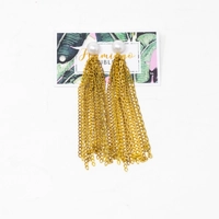 Pearl and Chain Gold Plated Earrings