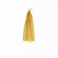 Pearl and Chain Gold Plated Earrings
