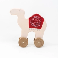 Wooden Camel Toy on Wheels