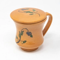 Decorated Mug with Coaster: Flower