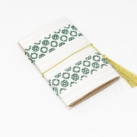 Large Notebook: Green Fabric Cover