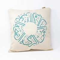 Cushion Cover: Blue Calligraphy
