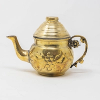 Copper-plated Teapot: Flower Handle