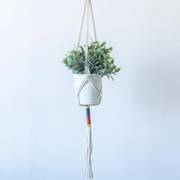 Three Ropes and Single Hanger Knotted Macrame Plant Hanger
