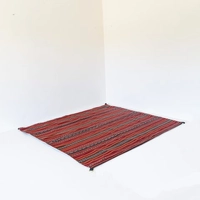Beaded Picnic Blanket - Multicolor - Red and Green