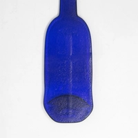 صحن تقديم زجاج معاد تدويره -  لون أزرق