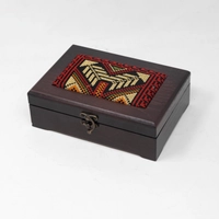 Rectangular Embroidered Wooden Box - Medium 