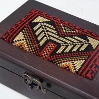 Rectangular Embroidered Wooden Box - Medium 