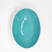 Ceramic Melon Shaped Bowl - Multiple Colors and Sizes - Color (YELLOW)