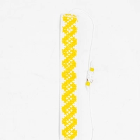 White and Yellow Embroidery Bracelet