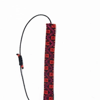 Red Squares Embroidery Bracelet