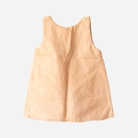 Naturally Dyed Toddler Dress Family Drawing - Brown 