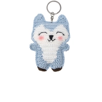 Adorable Fox Keychain in the Shape of a Fox - Blue