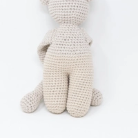 Crochet Beige Teddy Bear Curtain Tie Back