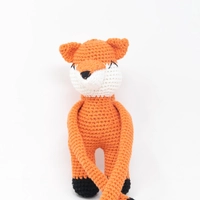 Crochet Orange Fox Curtain Tie Back