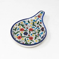Round Ceramic Floral Bowl - Blue