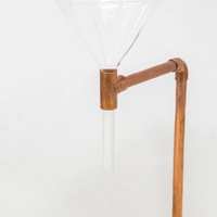 Glass Coffee Brewer with Gilded Concrete Stand