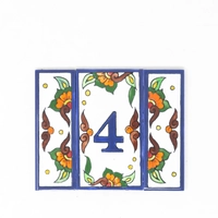 Handmade Ceramic House Number Tiles (3 pieces)