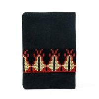Black Passport Cover with Palestinian Embroidery Design - Non Customized