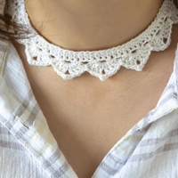 White Macrame Necklace