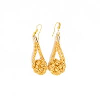 Golden Macrame Earrings