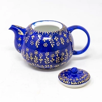 Navy Blue Porcelain Teapot