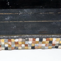 Rectangular Wooden Mosaic Shelf