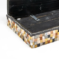 Rectangular Wooden Mosaic Shelf