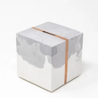 Cubic Concrete Money Saving Box