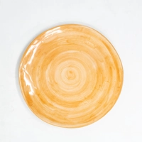 Set of Three Colorful Circular Ceramic Plates - First Set