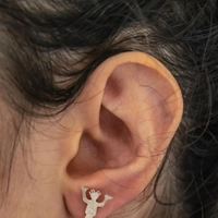 Silver Aliens Earrings
