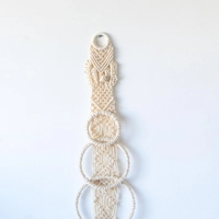 Macrame Towel Holder with Three Rings