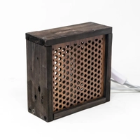 Box-Shape Wooden Table Lamp