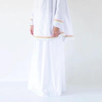 White Embroidered Prayer Clothes With Sleeves
