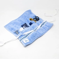 Blue Self Care Tools Roll Up Pouch Organizer