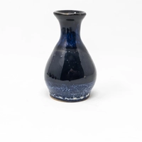 Small Ceramic Glazed Vase - Black