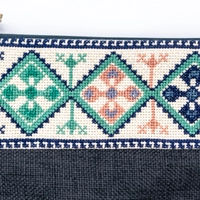 Palestinian Embroidery Makeup Bag - Cypress Tree