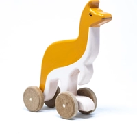 Wooden Kangaroo Toy on Wheels