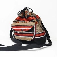 Bedouin Embroidered Backpack with External Pocket - Red