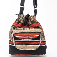 Bedouin Embroidered Backpack with External Pocket - Red