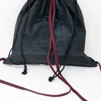 Canvas Drawstring Backpack Decorated with Heritage Embroidery ​ - Beige